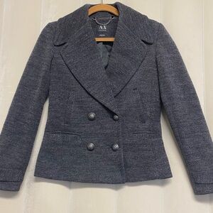 Armani Exchange A/X Women’s Peacoat Coat Small Short Wool Blend Luxury Feminine